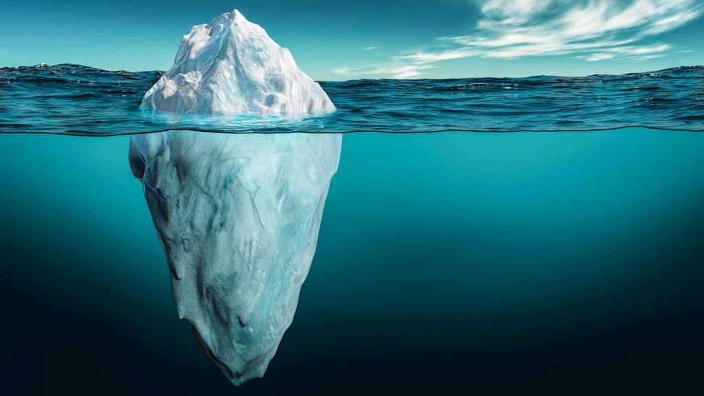 Eisberg Illusion Investieren für Anfänger lernen Mindset Geld