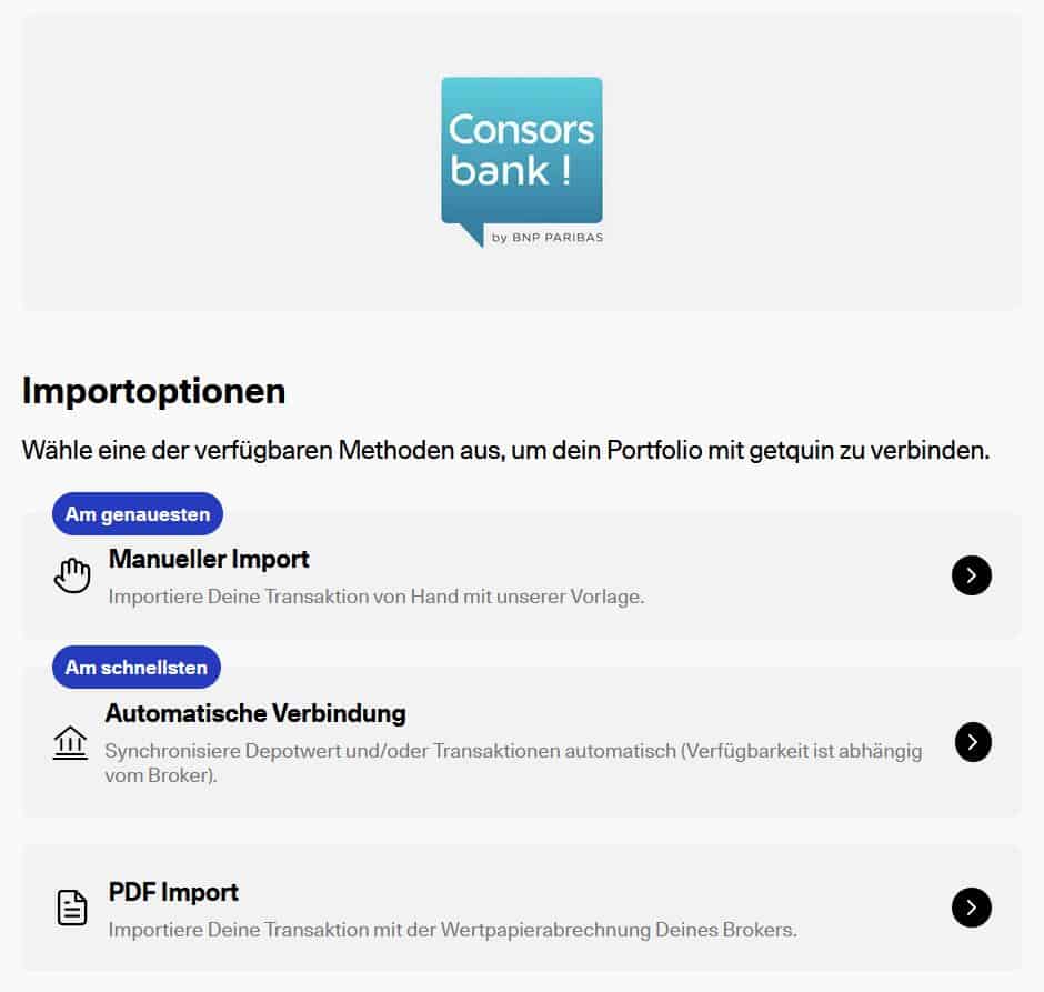 getquin portfolio consorsbank